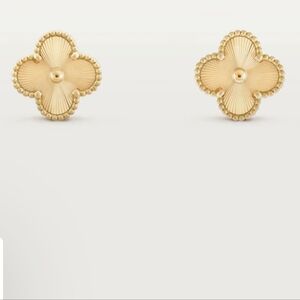 CLOVER 18K GOLD PLATED STUD EARINGS